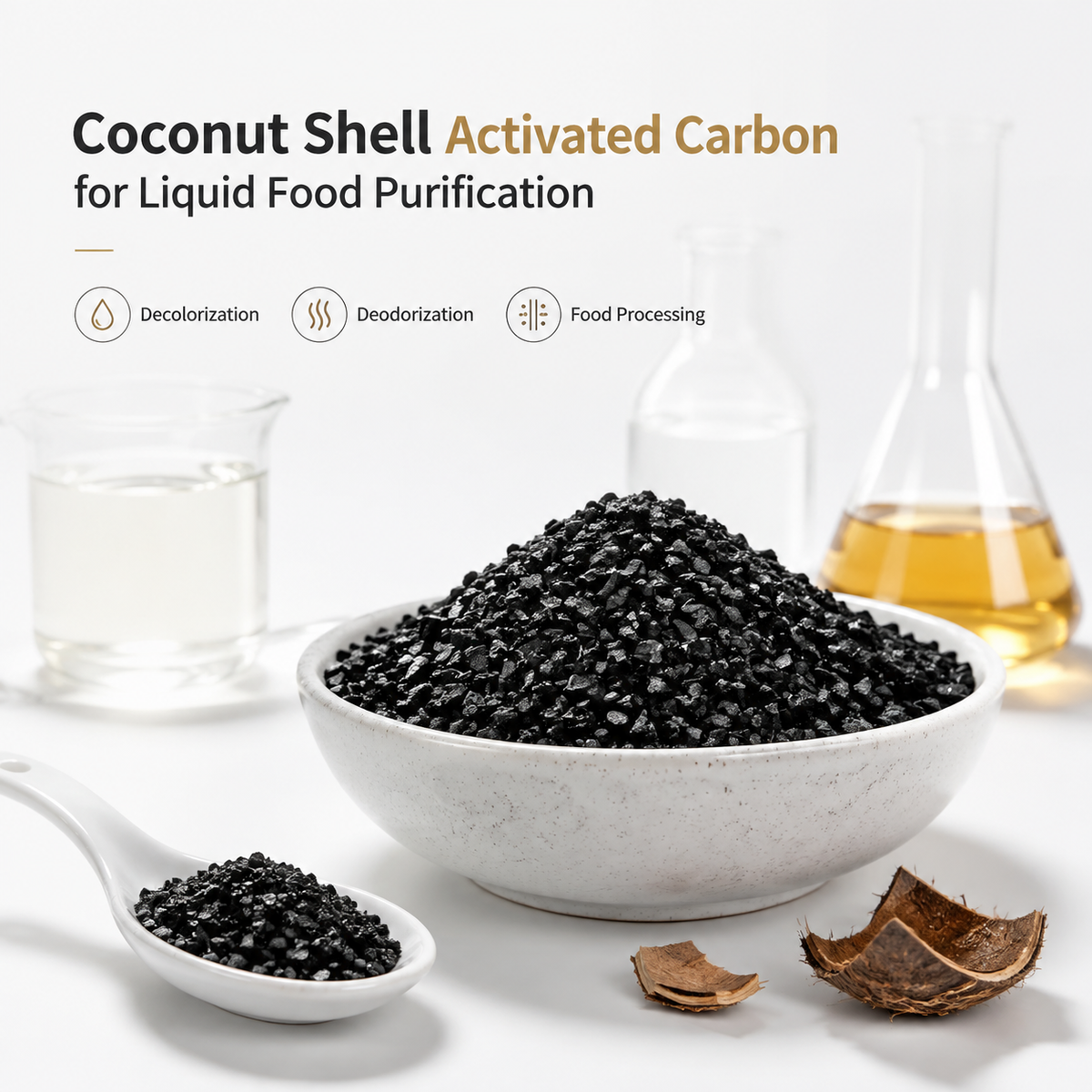 Coconut Shell Activated Carbon for Liquid Food Purification
