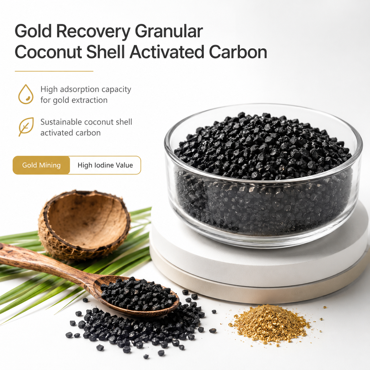 Gold Recovery GranularCoconut Shell Activated Carbon