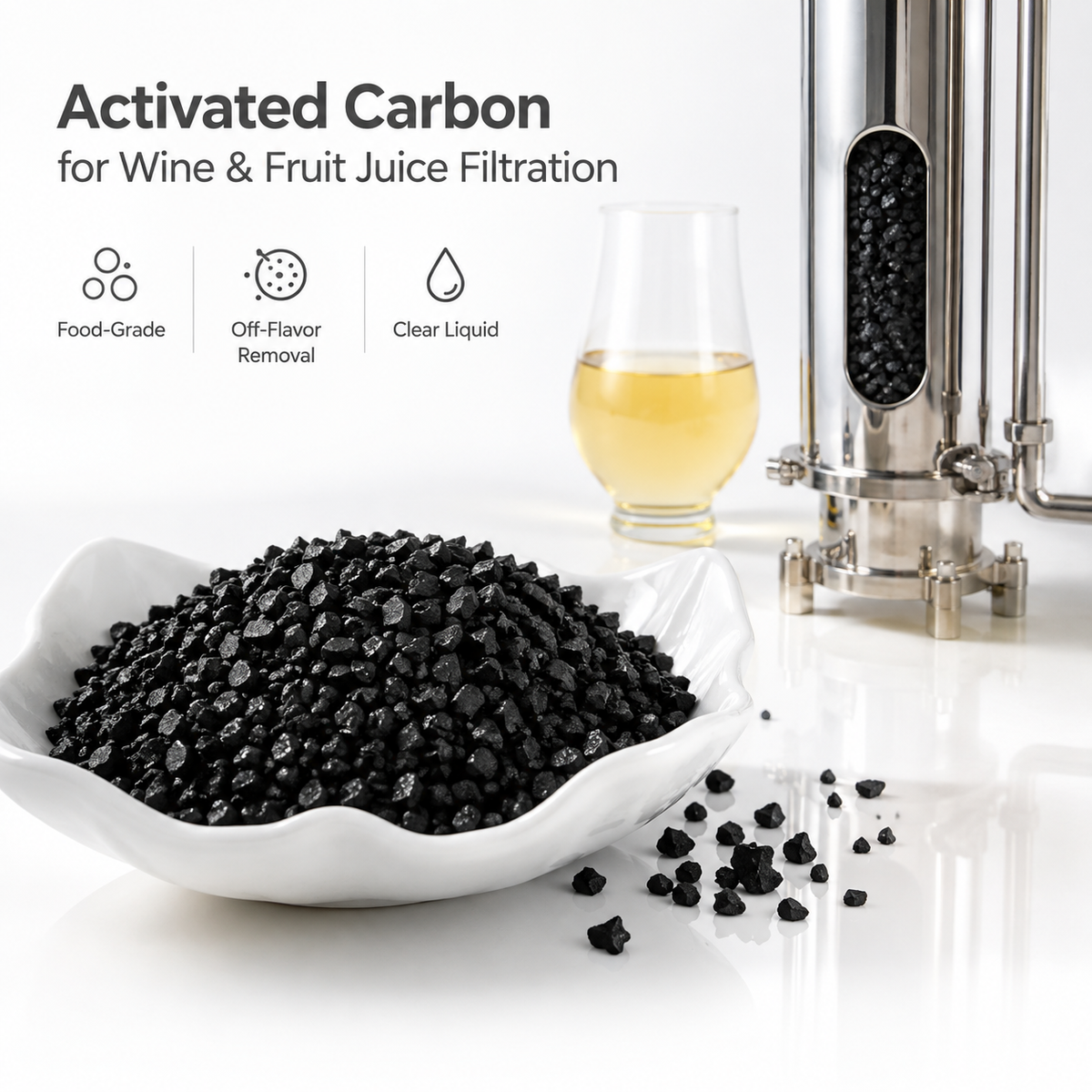 Activated Carbon for Wine & Fruit Juice Filtration